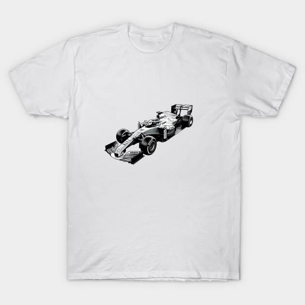 Formula 1 Car Silver Arrow T-Shirt by Artifyio